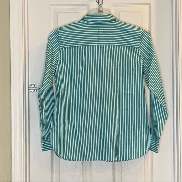 Chicos No Iron Stretch Stripe Shirt Size 0/XS - Picture 4 of 14